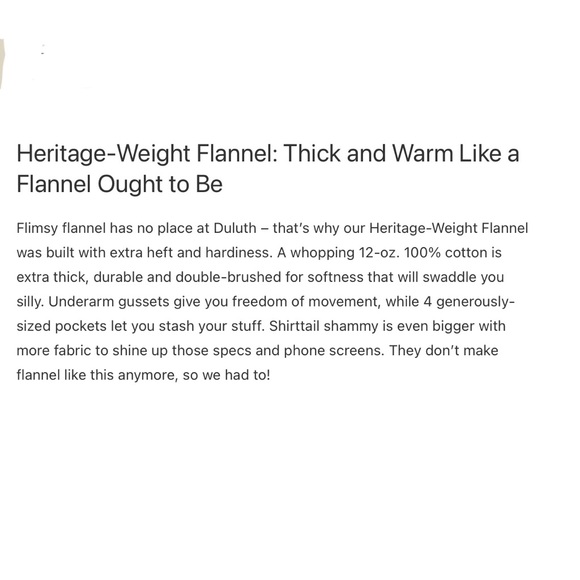 Duluth Heritage Flannel Shacket NWT - Picture 10 of 12